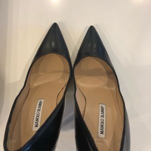 Black stiletto pumps size 8 $500